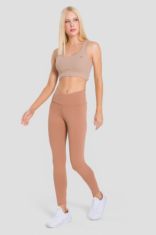 LEGGING ADAPT TRANSPASSE COM BOLSO NO CÓS ADULTO - REF. F16325 - CANELA