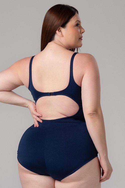 MAIÔ ABERTO NAS COSTAS COM FECHO E TOUCA ADULTO - REF. A311 - MARINHO