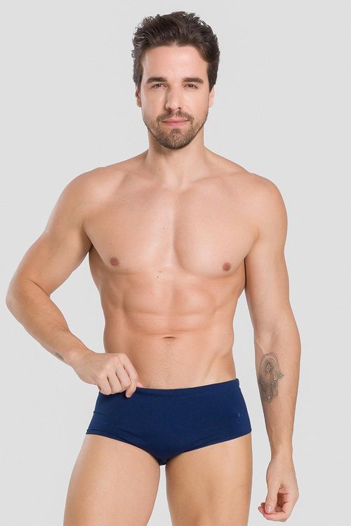 SUNGA LISA LATERAL 14CM ADULTO - REF. A180 - MARINHO