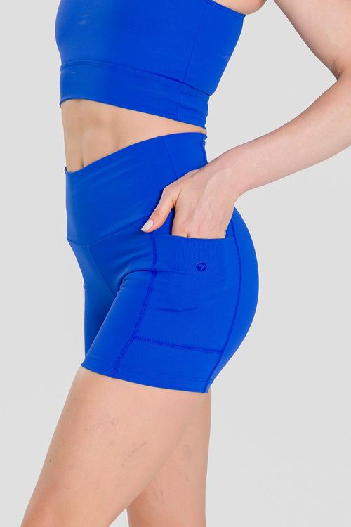 SHORTS FLEX RUNNING POCKETS ADULTO - REF. F16138 - AZUL LIBERT