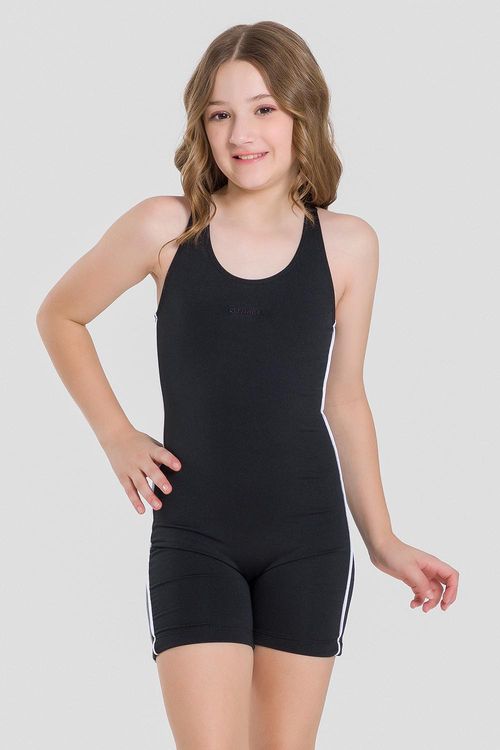 MACAQUINHO FECHADO NAS COSTAS INFANTIL - REF. 3633 - PRETO