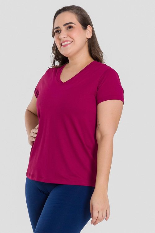 BLUSA ECO DRY PLUS SIZE ESSENTIAL ADULTO - REF. A873 - BORGONHA