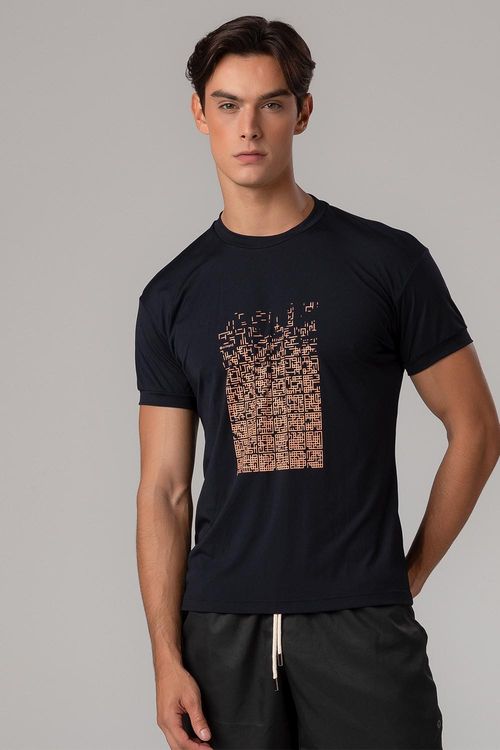 T-SHIRT BIO TECH MASCULINA - VERÃO25/26 - REF. F16266 - PRETO